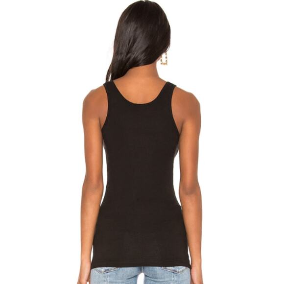 James Perse Classic Brushed Long Tank in Black NWOT Size 1 (XS/S) - Picture 3 of 4